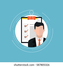 Customer service rating flat vector illustration design. Job recruitment, business, career choices, evaluation, review, customer feedback, customer service survey form. Design for web banners and apps