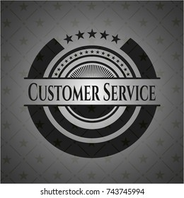 Customer Service realistic black emblem