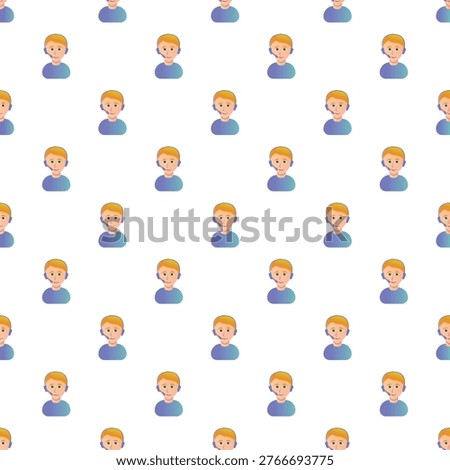 Customer service representative avatars creating a repetitive background