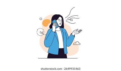 Customer service representative discussing solutions with a client over a phone call
