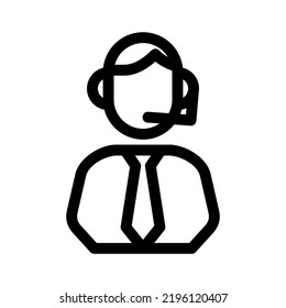 customer service representative icon or logo isolated sign symbol vector illustration - high quality black style vector icons

