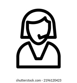 customer service representative icon or logo isolated sign symbol vector illustration - high quality black style vector icons
