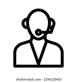 customer service representative icon or logo isolated sign symbol vector illustration - high quality black style vector icons

