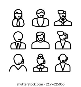 customer service representative icon or logo isolated sign symbol vector illustration - Collection of high quality black style vector icons
