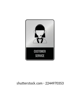 Customer service sign board vector graphics