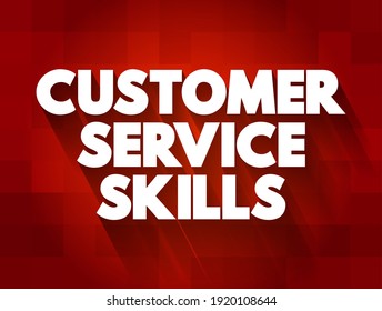 Customer Service Skills Text Quote, Concept Background