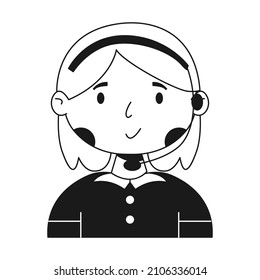Customer service solid icon. Support and operator vector icon