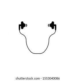 Customer service or customer support headset or headphones flat vector icon for apps and websites