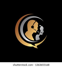 customer service support icon logo