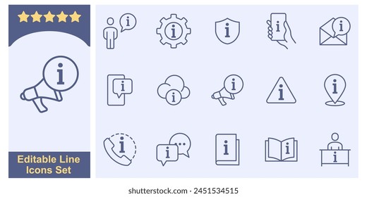 Kundenservice und Support Symbol Set Elemente Symbol Vorlage für Grafik und Webdesign Kollektion Logo Vektorillustration