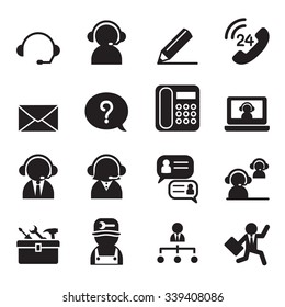 Customer Service and Support icon set