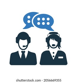 Customer, service, support icon. Simple editable vector design isolated on a white background.