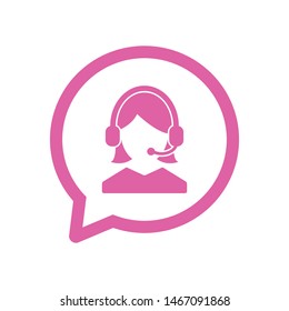 customer service, support icon vector
