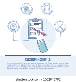 Customer service and support infographic