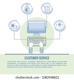 Customer service and support infographic