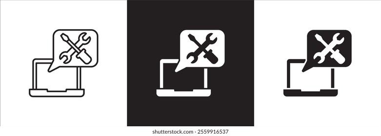 Customer service and support online application icon set. Help center and information hot line mail address icons. technical support mail contact signs. Vector stock illustration.