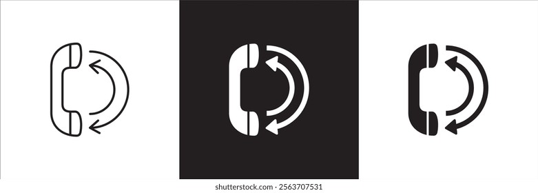 Customer service and support phone icon set. Help center and information hot line telephone icons. technical support mail contact signs. Vector stock illustration.