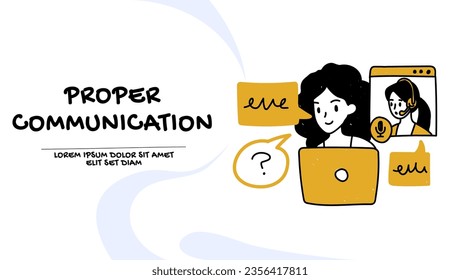 Customer service support and proper communication concept 