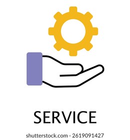 Customer Service and Support vector Icon design