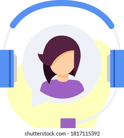 Ilustración vectorial de soporte de servicio al cliente
