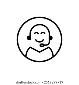 Customer service symbol icon vector 