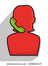 Customer service and technical support  graphic design, vector illustration