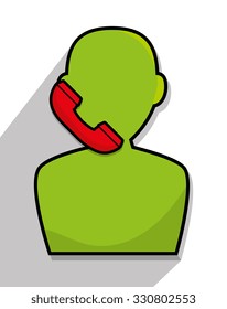 Customer service and technical support  graphic design, vector illustration
