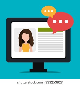 Customer service and technical support graphic design, vector illustration