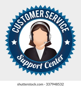 Customer service and technical support graphic design, vector illustration esp10