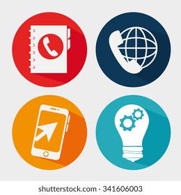 Customer service and technical support graphic design, vector illustration 