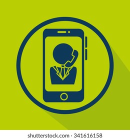 Customer service and technical support graphic design, vector illustration 