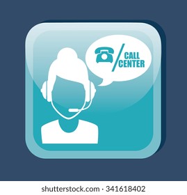 Customer service and technical support graphic design, vector illustration 