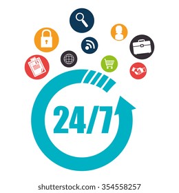 Customer service and technical support graphic design, vector illustration eps10