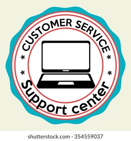 Customer service and technical support graphic design, vector illustration eps10