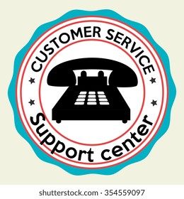 Customer service and technical support graphic design, vector illustration eps10