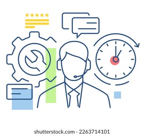 Customer Service and Technical Support - Illustration as EPS 10 File