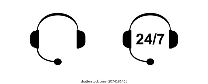 Customer service and telemarketing vector icon set. Support signs.
