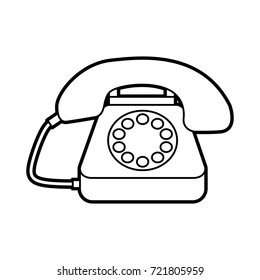 Continuous Line Drawing Minimalist Telephone Retro Stock Vector ...