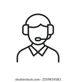 Customer service thin line icons. Perfect pixel on transparent background