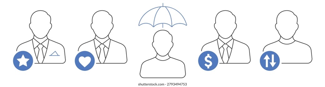 Customer Service And User Management Icons Collection Support Protection Membership Elements for Business Applications