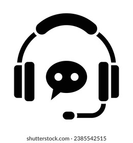 Customer Service Vector Glyph Icon For Personal And Commercial Use.
