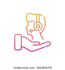 Customer Service vector gradient icon style illustration. EPS 10 file