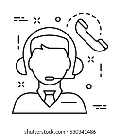 Icono de Vector de Servicio al cliente