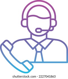 Icono vectorial de Servicio al cliente. Se puede usar para imprimir, móviles y aplicaciones web.