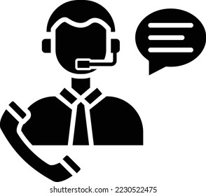 Icono vectorial de Servicio al cliente. Se puede usar para imprimir, móviles y aplicaciones web.