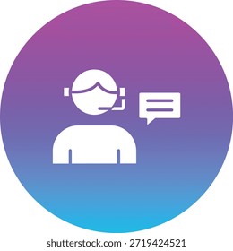 ícone de vetor do Serviço de Atendimento ao Consumidor. Pode ser usado para impressão, aplicativos móveis e da Web.
