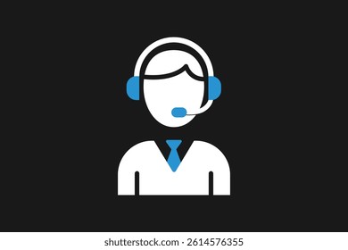 Customer service vector icon, filled flat icon, isolated on a transparent background