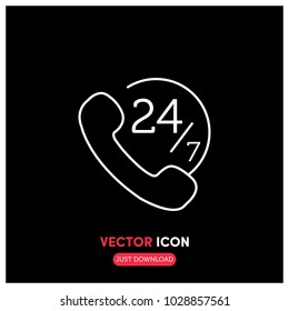 Customer Service Vector Icon Illustration For Web And Mobile Application Isolated On Black Backround.Premium Quality.