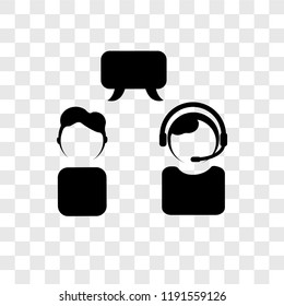 Customer service vector icon isolated on transparent background, Customer service transparency logo concept