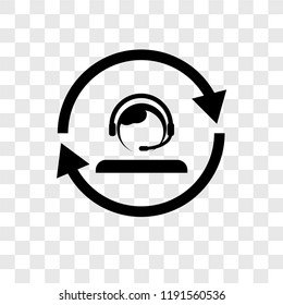 Customer service vector icon isolated on transparent background, Customer service transparency logo concept